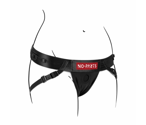 No-Parts Jordan Adjustable Intimate Harness, Flexible Size, Black