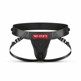 No-Parts Taylor Adjustable Strap-On Harness Double O-Ring System, Black