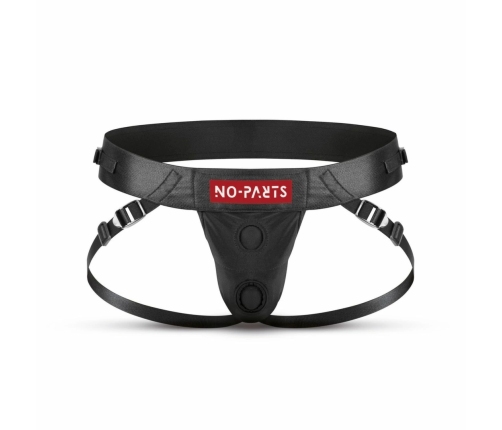 No-Parts Taylor Adjustable Strap-On Harness Double O-Ring System, Black