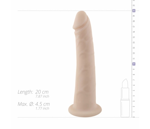 NO-PARTS Rowan Silicone Model 20 cm with Suction Cup, Anatomical Shape