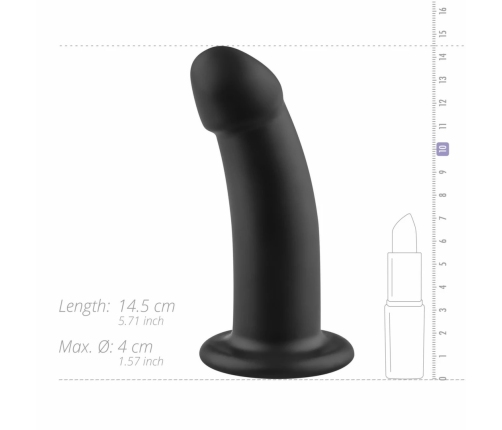 NO-PARTS Charlie Silicone Intimate Device 14.5 cm Black with Suction Base