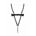 Passion Celine Bodysuit Black Adjustable Straps Imitation Leather