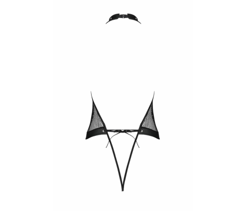 Passion Moonlight Bodysuit Black - Elegant Mesh Design, Open Detail