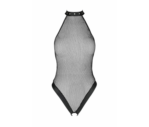 Passion Moonlight Bodysuit Black - Elegant Mesh Design, Open Detail
