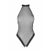 Passion Moonlight Bodysuit Black - Elegant Mesh Design, Open Detail