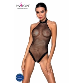 Passion Moonlight Bodysuit Black - Lace Mesh, Open Crotch, S-XXXL