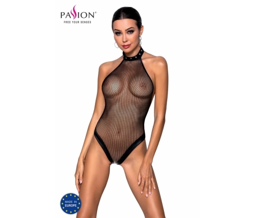Passion Moonlight Bodysuit Black - Lace Mesh, Open Crotch, S-XXXL