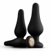 EasyToys Kesia Anal Plug Set 3-Piece, Black, Graduated Sizes, Silicone