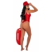 Playboy Lingerie Beach Patrol Costume Set with Cap and Accessories