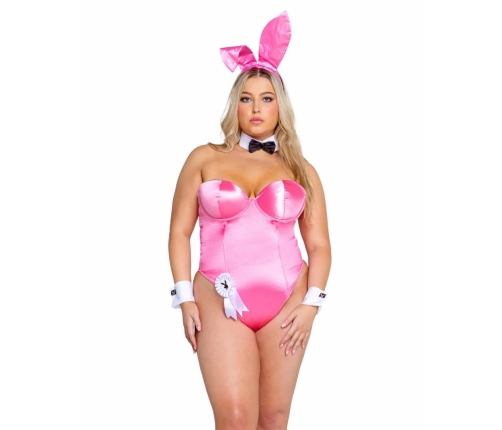 Playboy Classic Bunny Set Pink - Elegant Bodysuit & Accessories 2XL