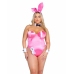 Playboy Classic Bunny Set Pink - Elegant Bodysuit & Accessories 2XL