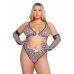 Playboy Lingerie Bunny Sport 2-Piece Set - Soft Cup Bra & Thong, Black