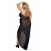 Playboy Lingerie Bunny Noir Slip Dress with Satin Bow Accent, Black