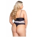 Playboy Lifestyle 2-Piece Curvy Lingerie Set Black - Iconic Logo Design