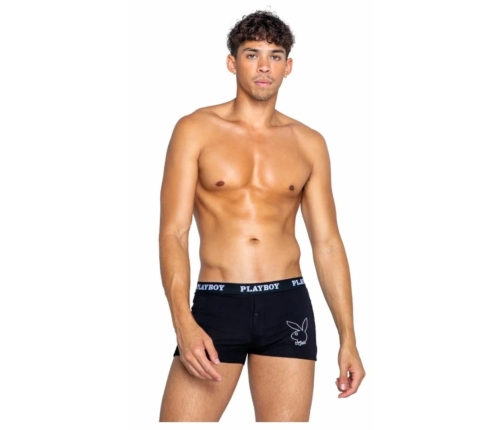 Playboy Mens Tuxedo Modal Boxer Black - Elegant Comfort Underwear