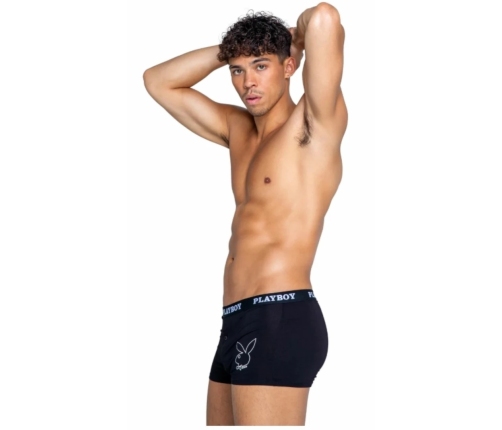 Playboy Mens Tuxedo Modal Boxer Black - Elegant Comfort Underwear
