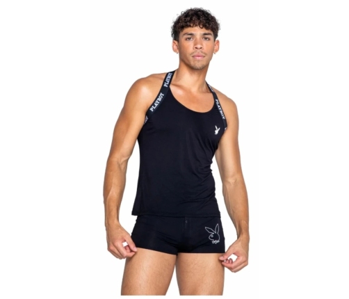 Playboy Mens Tuxedo Modal Boxer Black - Elegant Comfort Underwear