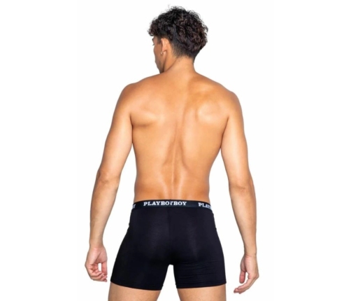 Playboy Lingerie Men’s Tuxedo Boxer Black Modal Classic Fit M