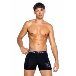 Playboy Lingerie Men’s Tuxedo Boxer Black Modal Classic Fit M