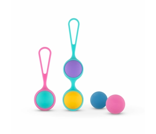 Vita Kegel Ball Set - Multicolor Pelvic Floor Training System, Silicone