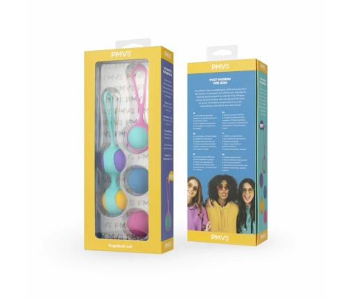 Vita Kegel Ball Set - Multicolor Pelvic Floor Training System, Silicone