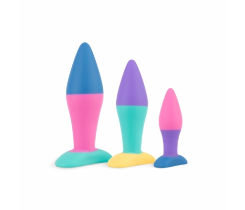 Koda Silicone Anal Training Set 3 Sizes Colorful Design