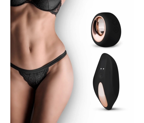 PantyRebel Vibrating Thong with Remote Control & 12 Modes - Black, S/M