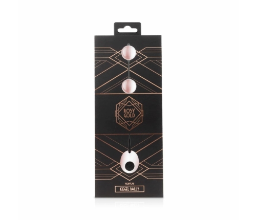Rosy Gold Nouveau Metal Pelvic Floor Training Balls with Pull Ring
