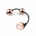 Rosy Gold Nouveau Metal Pelvic Floor Training Balls with Pull Ring