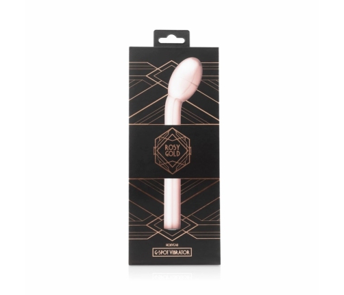 Rosy Gold Curved G-Spot Vibrator USB Rechargeable Waterproof Model