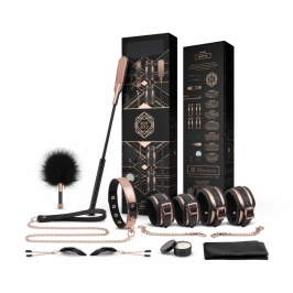 Rosy Gold Nouveau 9-Piece Deluxe Sensual Accessory Set Metallic Pink