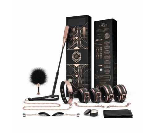 Rosy Gold Nouveau 9-Piece Deluxe Sensual Accessory Set Metallic Pink