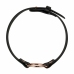 Rosy Gold Adjustable Choker Black - Elegant Metal Ring Detail
