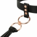 Rosy Gold Collar & Flogger Set Black - Elegant Adjustable Accessory