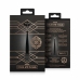 Rosy Gold Collar & Flogger Set Black - Elegant Adjustable Accessory