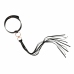 Rosy Gold Collar & Flogger Set Black - Elegant Adjustable Accessory
