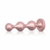 Rosy Gold Metal Plug Set 3 Sizes - Rose Gold, Black Crystal Base