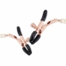 Rosy Gold Pearls Adjustable Nipple Clamps with Decorative Chain