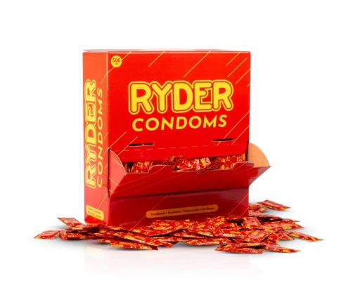 Ryder Classic Latex Condoms 500-Pack - Lubricated, Standard Size
