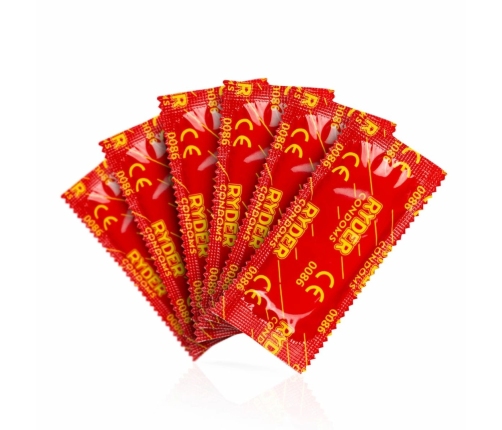 Ryder Classic Latex Condoms 144 pcs - Standard Size, Lubricated, Transparent