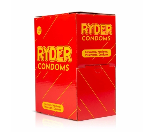 Ryder Classic Latex Condoms 144 pcs - Standard Size, Lubricated, Transparent