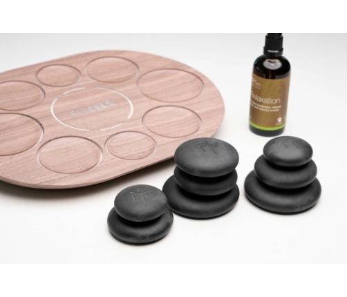 S1 Revival Hot Stone Spa Set - 8 Basalt Stones for Home Relaxation