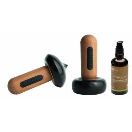 S2 Hot Stone Massage Wand - Handcrafted Bian Stone, 7 Modes, 4 Heat Levels
