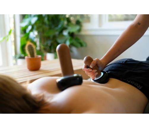 S2 Hot Stone Massage Wand - Handcrafted Bian Stone, 7 Modes, 4 Heat Levels