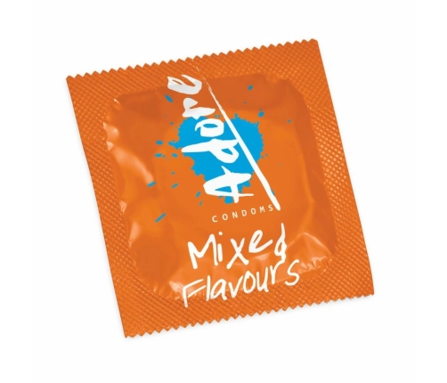 Pasante Adore Flavours Colorful Scented Latex Condoms 12-Pack