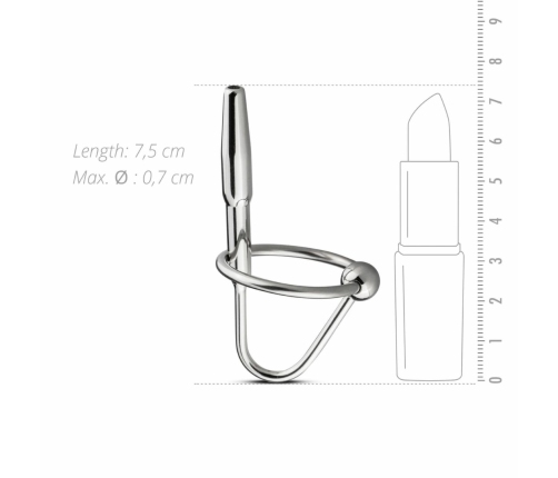 Rimba Stainless Steel Intimate Dilator with Glans Ring, 8 mm