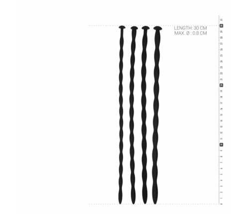 Ouch! Silicone Dilator Set Flexible Medical-Grade 5 Sizes Black