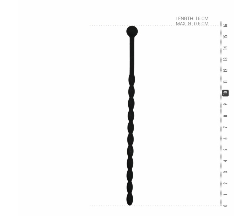 Sinner Gear Silicone Intimate Dilator - Black, Flexible Ribbed Design
