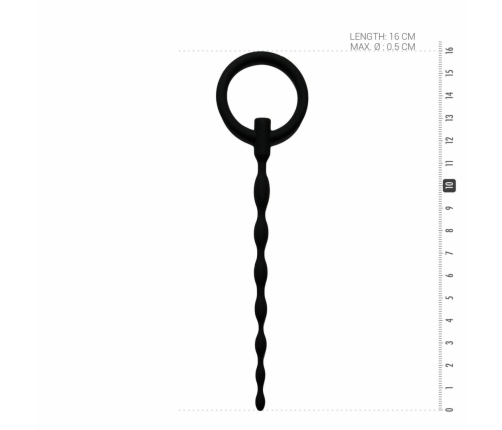 Sinner Gear Silicone Urethral Sound with Pull Ring - Flexible Wavy Design