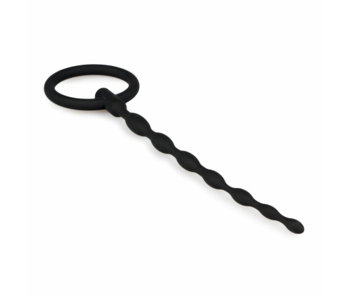 Sinner Gear Silicone Urethral Sound with Pull Ring - Flexible Wavy Design